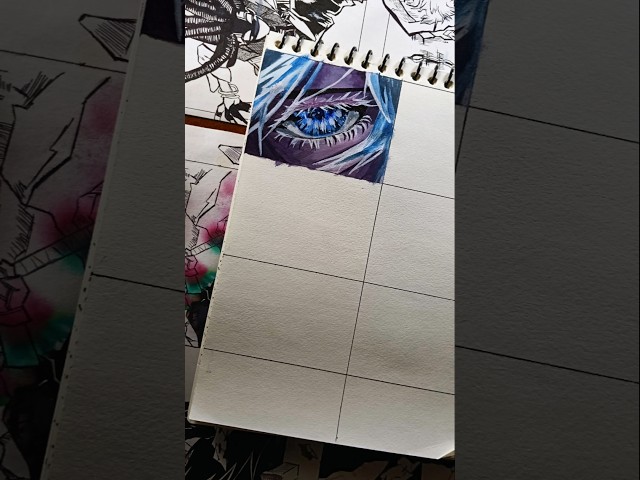 I Drew Gojo’s Eye Realistically 👁️🔥 | Eye Series Day 1 #gojo #jujutsukaisen
