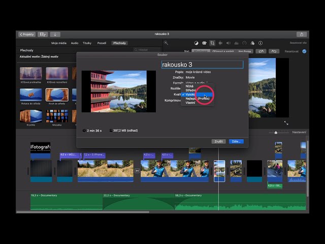 Jak v iMovie na titulky, pozadí, přechody, hudbu a exporty - 6. díl kurzu