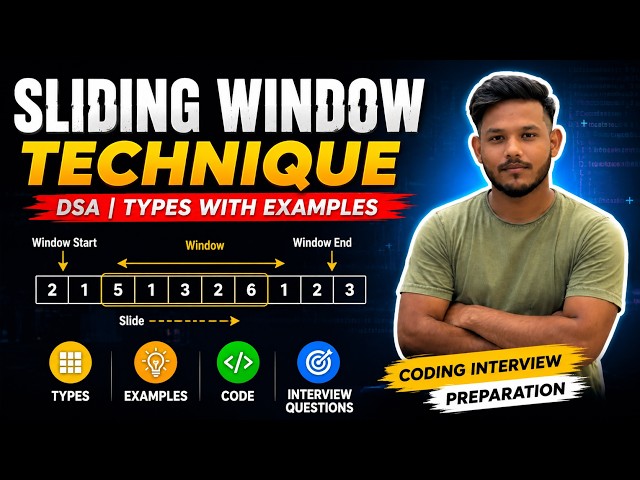 Sliding Window Technique | DSA | Types with Examples | Coding Interview Preparation #sliding #dsa