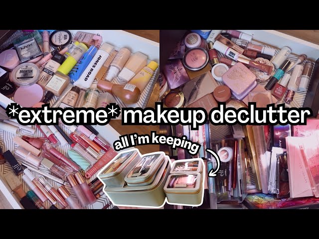 My biggest makeup declutter EVER 🫢