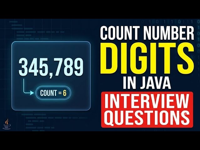 Important interview questions in 2026 | Count number of digits in java #interviewtips #freshersjobs 