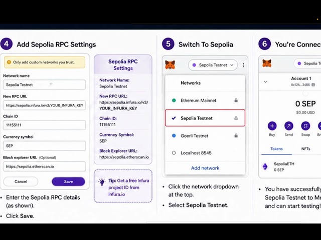 How To Add Sepolia Testnet to MetaMask – RPC Settings, Faucet & Network Switch (2026)