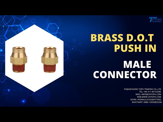 Durable dot approved brake line compression fittings DOT male connector