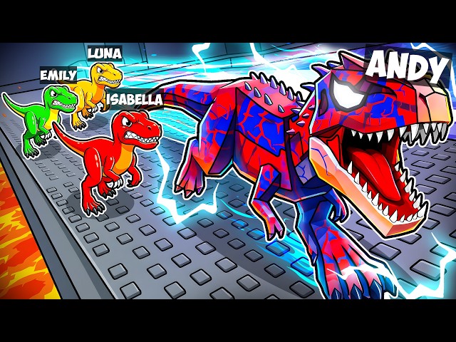 Reaching MAX LEVEL 0.01% SPIDER REX In Roblox +1 Dino Evolution!