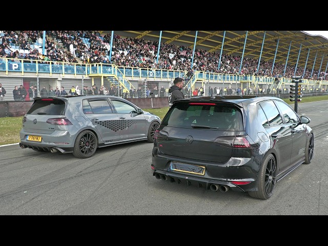 Volkswagen Golf 7 GTI TCR vs VW Golf 8 R vs VW Golf 7 R - DRAG RACE!