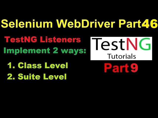 Selenium WebDriver | Part46 | How to Implement TestNG listeners in Selenium WebDriver