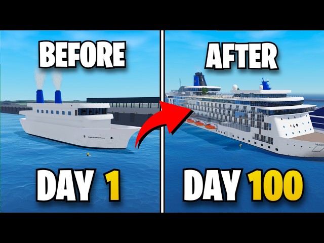 Sobreviví 100 días en Cruise Line Tycoon... | Roblox