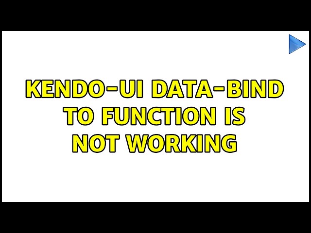 Kendo-UI data-bind to function is not working