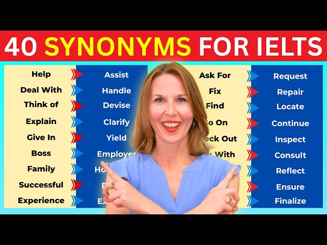 LEARN 40 IELTS Synonyms in 20 Minutes | Advanced English Vocabulary