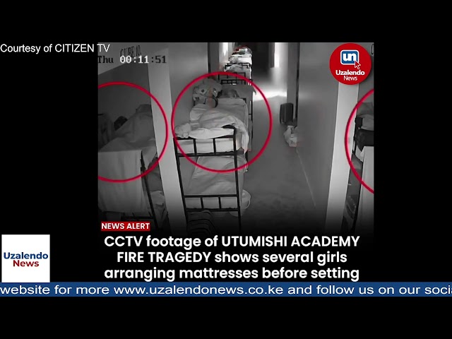 SHOCKING! CCTV footage shows how suspects planned before setting Utumishi Girls' dormitory on fire