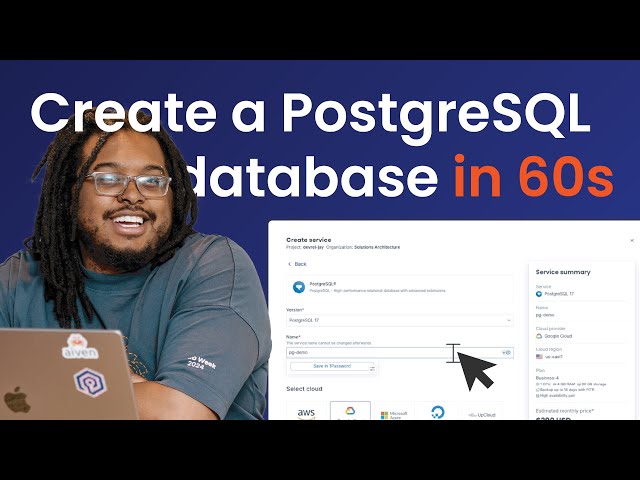 Create a PostgreSQL Database in 60s