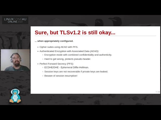 "TLSv1.3 from scratch" - Joel Sing (LCA 2021 Online)