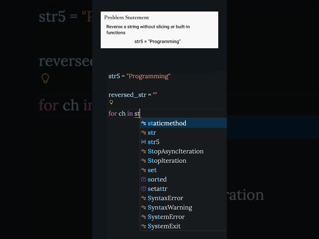 String Problem Statement Python #shorts #youtubeshorts #python #coding