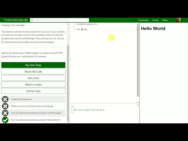 [2] Headline with the h2 Element