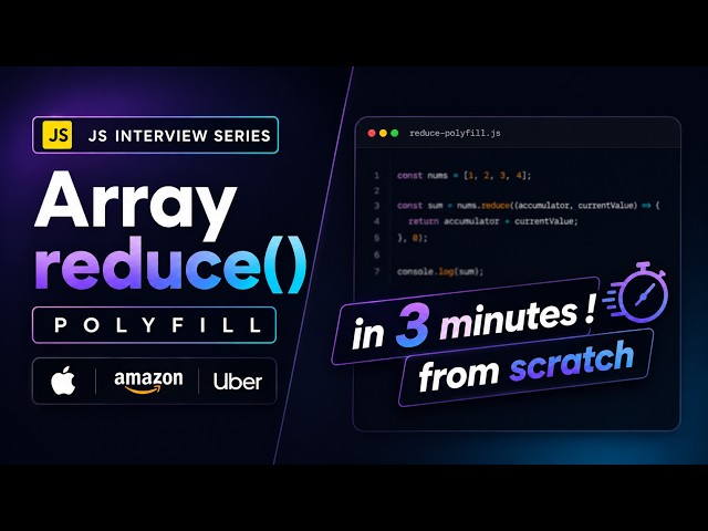 Reduce() Polyfill From Scratch | Ace Your JavaScript Interview