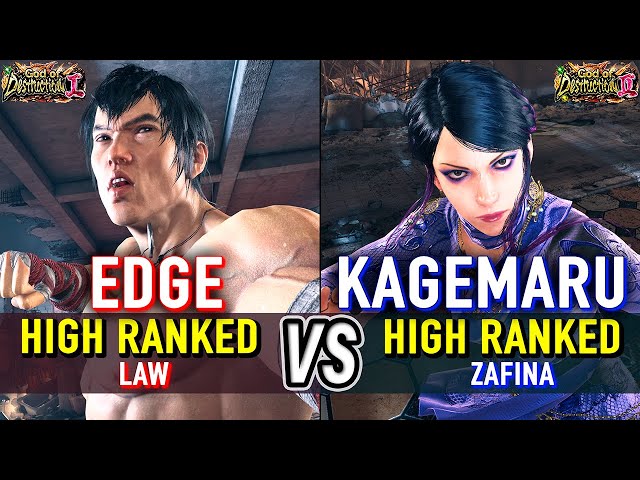 T8 🔥 EDGE (Law) vs KAGEMARU (Zafina) 🔥 Tekken 8 High Level Gameplay