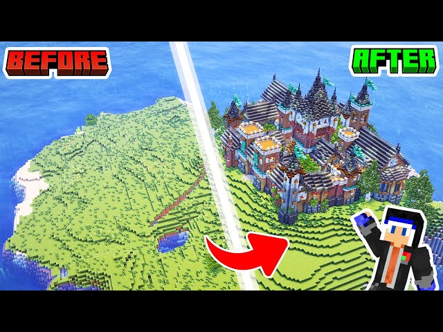 building a medieval kingdom in minecraft (pt1:the castle) - a minecraft timelapse