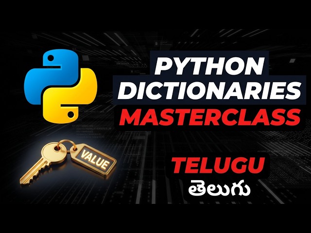 Python Dictionaries Explained in Telugu | Key-Value Pairs | Python for Beginners