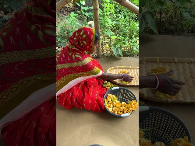 Pumpkin Flower Paste Recipe | Traditional Bengali Village Cooking | Authentic Village Food