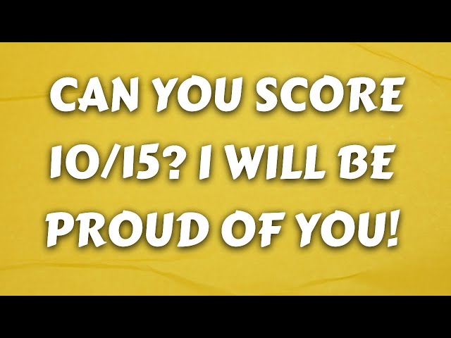 Mixed Knowledge Quiz For Seniors