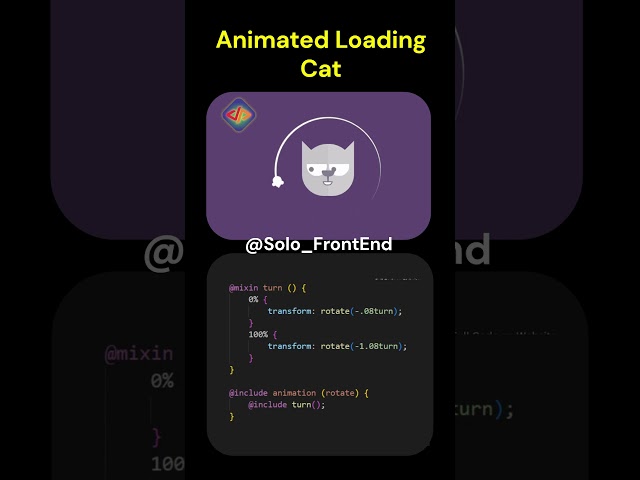 CSS  Animated Loading Cat #css #cssanimation #frontendcourse #programmer #codingskills #animation