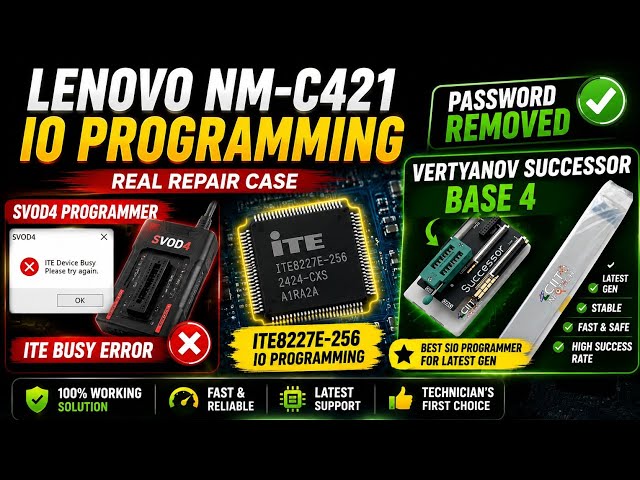 ITE8227E-256 IO Programming Failed on SVOD4? Real Solution with Vertyanov Successor Programmer