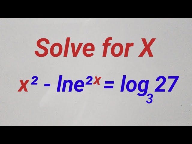 Logarithmic/Exponential Equation 