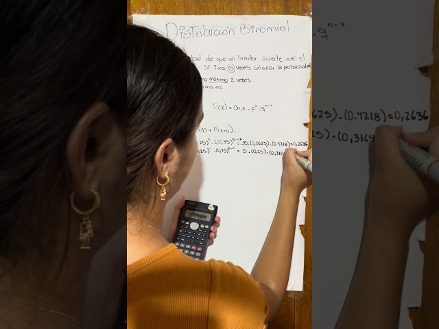 Ejercicio 1 de distribución binomial