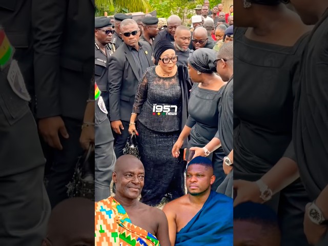 Mrs. Lordina Mahama, with her children, joined Sammy Gyamfi to mourn his late father-in-law