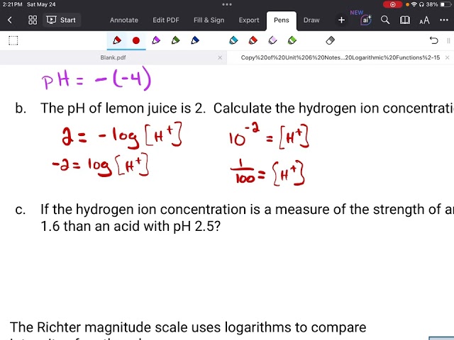 MHF4U - Lesson 6.7 - Logarithmic/Exponential Word Problems
