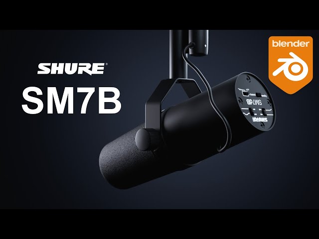 Modeling a Shure SM7B microphone in Blender - Hard Surface & Product Rendering Tutorial