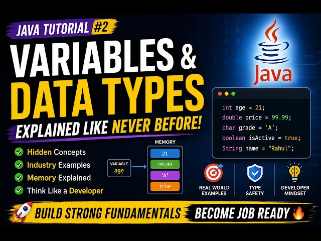 Java Variables & Data Types Deep Dive | Think Like a Developer