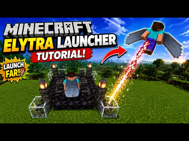 How to Build an Elytra Launcher in Minecraft! 🚀 Easy Tutorial