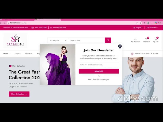 StyleHub – Responsive Fashion E-Commerce Website | HTML CSS JavaScript Project
