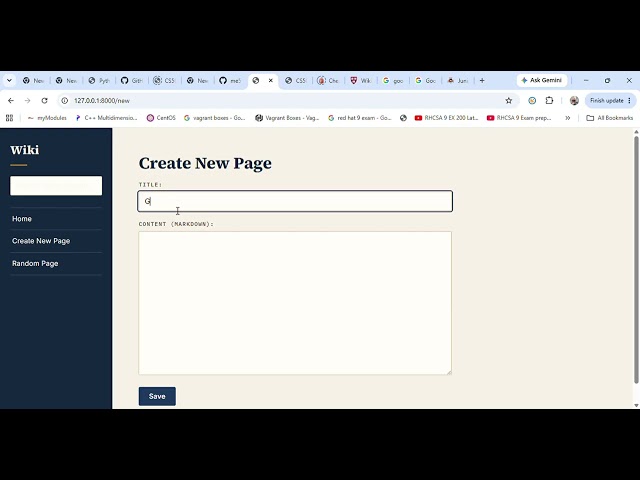 CS50 Web Programming   Project 1   wiki