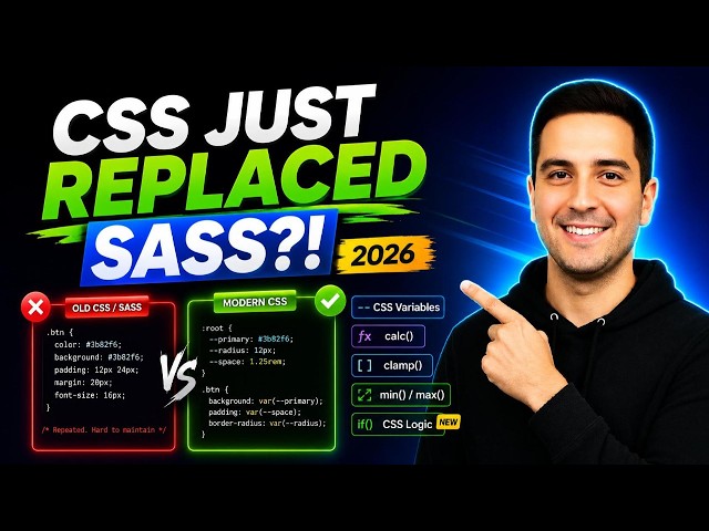#17. CSS Just Replaced SASS?! CSS Variables, clamp(), calc() & Modern CSS Logic (2026)