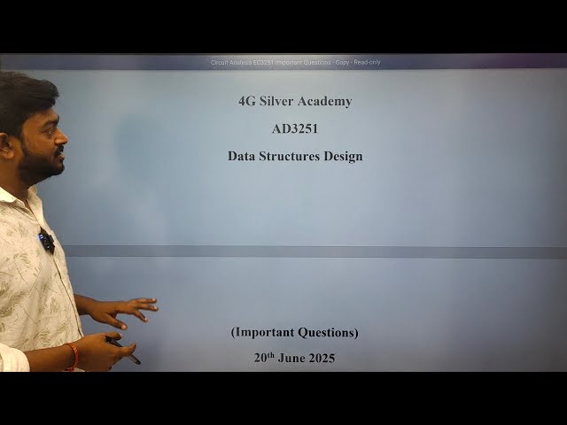Data structures design Important Questions | AD3251 | 20th June 2025 Exam Important Questions