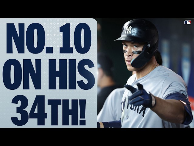Birthday blast! 🎂 Aaron Judge crushes a LONG home run on his birthday! 💥 (His 10th of the season!)