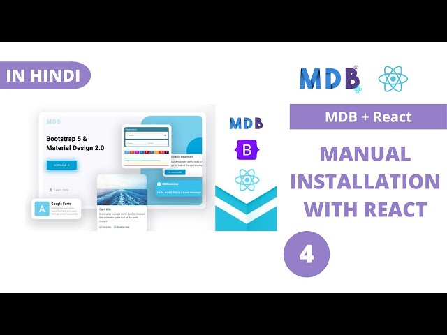 Manual Installation React In Hindi | Bootstrap Material Design | MDB Basics Series | Hindi Tutorials