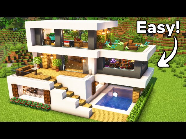 Minecraft: Best Modern House Tutorial🏠