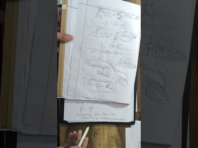 Q4 Lagrange's and Charpits Method