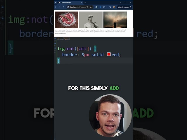 Find Missing Image Alt Tags With This Trick 💡 #css #webdevelopment #frontenddeveloper