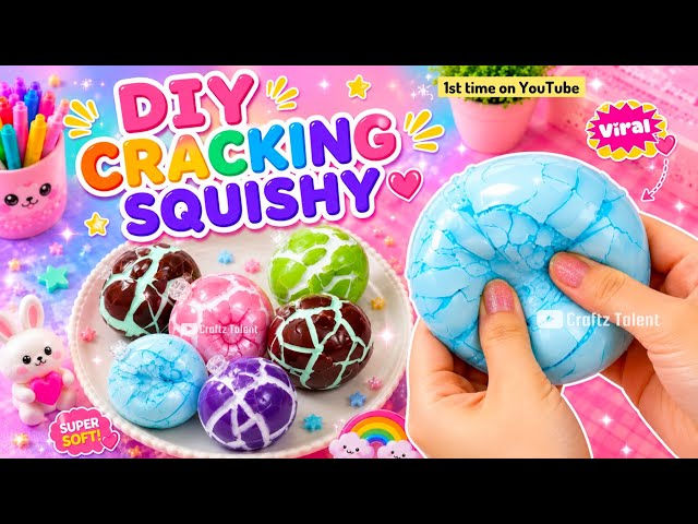 How to make viral cracking squishy at home No Wax 😱 Easy craft ideas / crafts to do when your bored