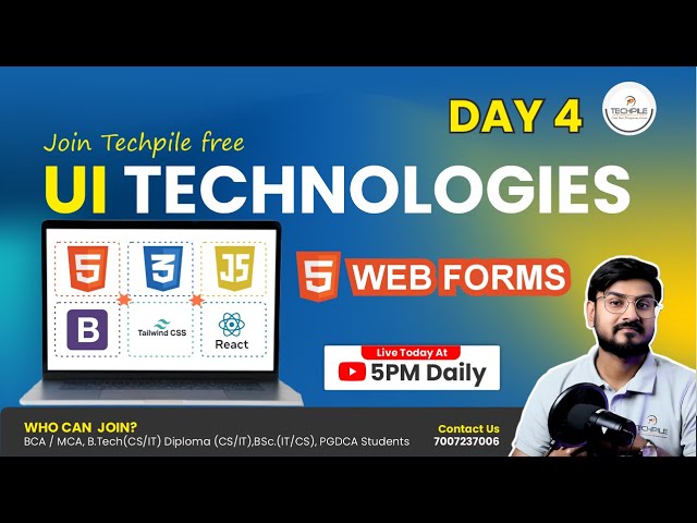 🚀 Join Techpile’s 100% FREE UI Technologies Program 🚀 | Live today at 5PM | Day 4 #techpile