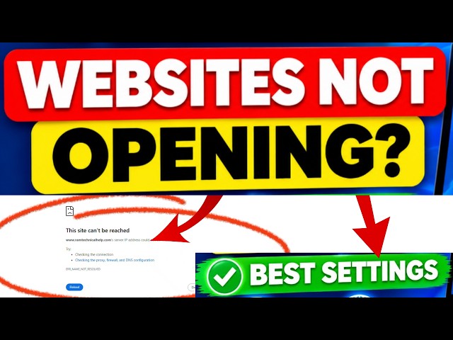 Wi-Fi Connected But Websites Not Opening? | Windows 11/10 Internet Fix