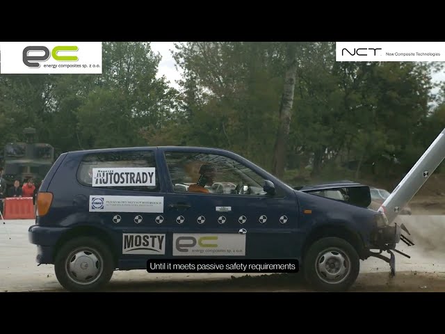 Composite pole crash tests | Safety proven through testing