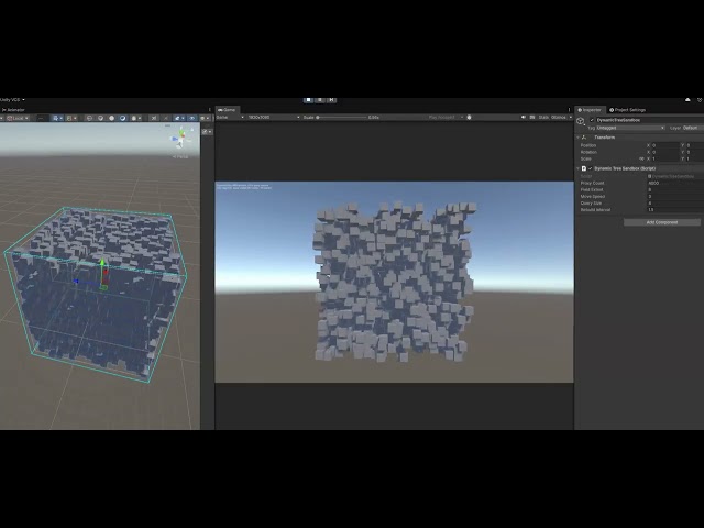 Box3D in Unity: DynamicTree showcase