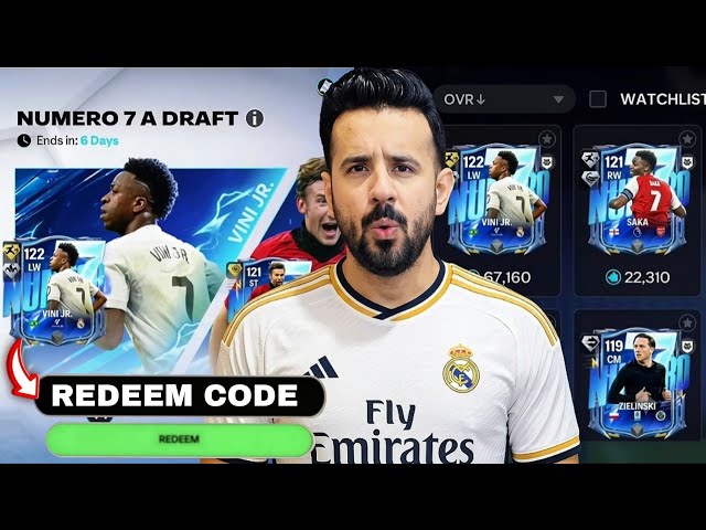 REDEEM CODE ! NUMERO EVENT IS LEAKED [122 VINI JR IS ILLEGAL] 🔥