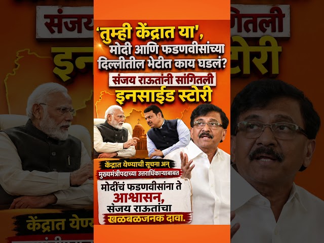 मोदी-फडणवीसांच्या दिल्लीभेटीतनेमकंकाय घडलं#DevendraFadnavis#PMModi#SanjayRaut#shortvideo#viralshorts
