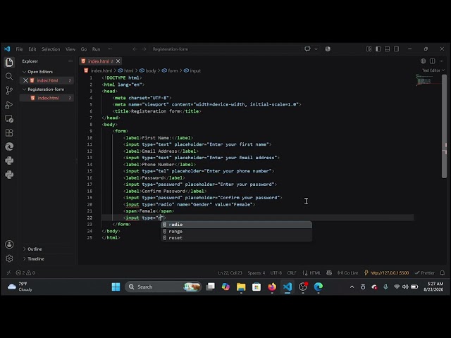 How to Create a Form in HTML | HTML Form Tutorial for beginners(part 1)